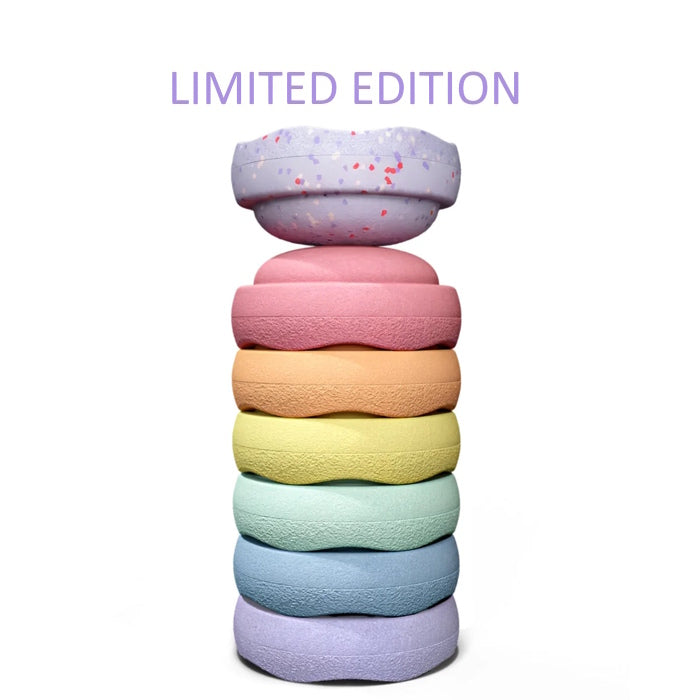 Stapelstein | Limited Edition Mini Rainbow Pastel Set of 7 Hidden Giants