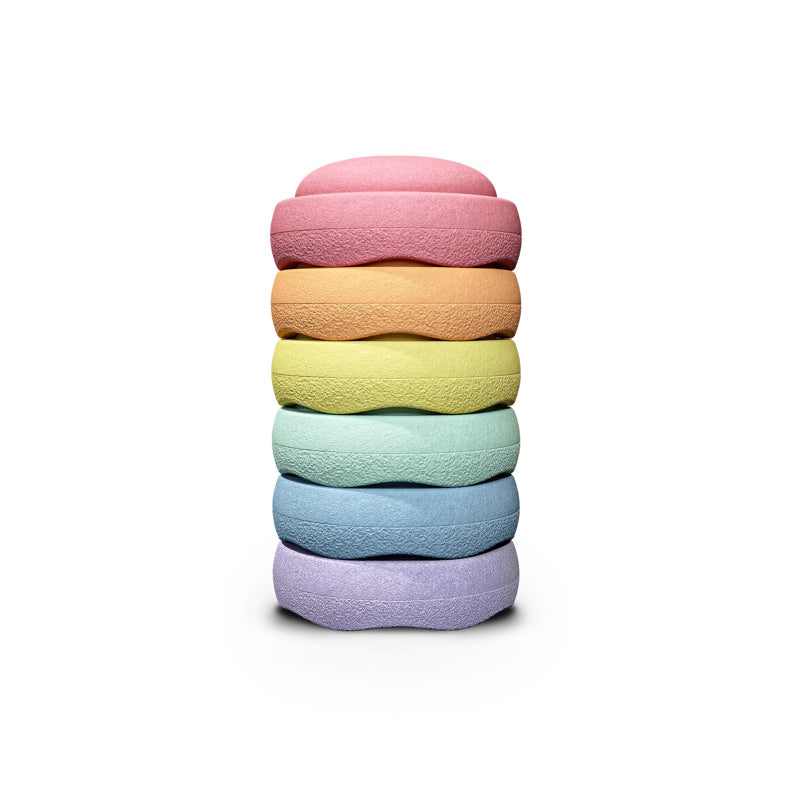 Stapelstein | Mini Rainbow Pastel Set of 6 SET ASIDE at Milk Tooth Australia
