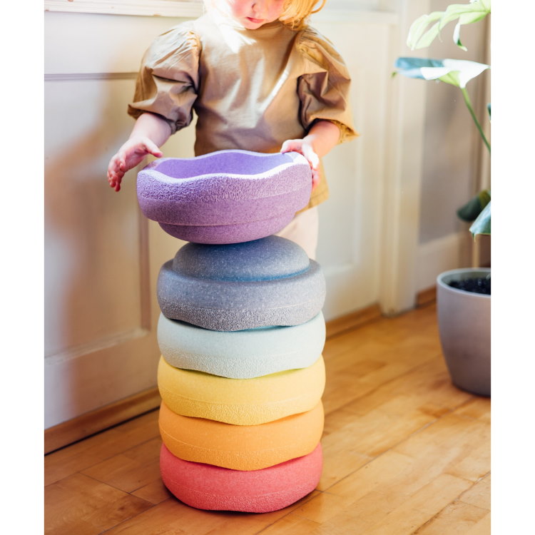 Stapelstein | Rainbow Pastel 6 + FREE SUPER CONFETTI BOARD at Milk Tooth