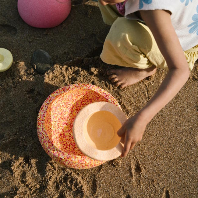 Stapelstein Stone Super Warm yellow orange at Milk Tooth Australia