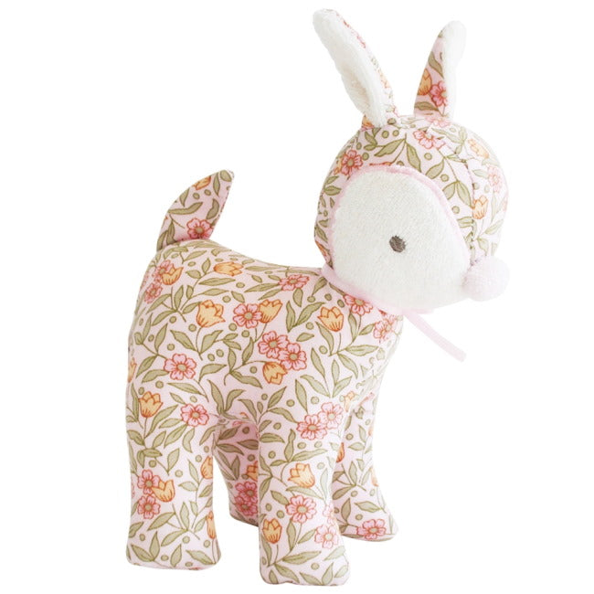 Alimrose | Baby Deer Rattle | Blossom Lily Pink 16cm