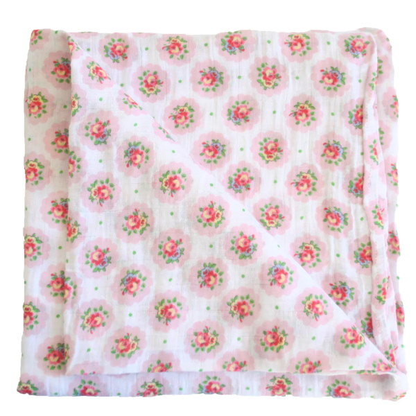 Alimrose | Muslin Swaddle | Floral Medallion at Milk Tooth