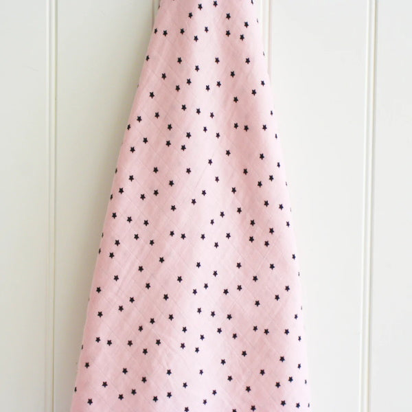 Alimrose | Muslin Swaddle | Starry Night Pink at Milk Tooth