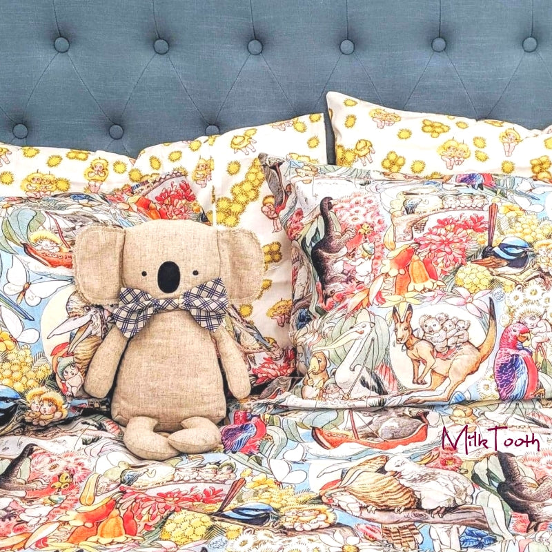 Alimrose | Sitting Linen Koala 25cm