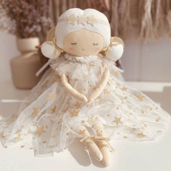 Alimrose | Willow Fairy Doll | Ivory Gold Stars 38cm