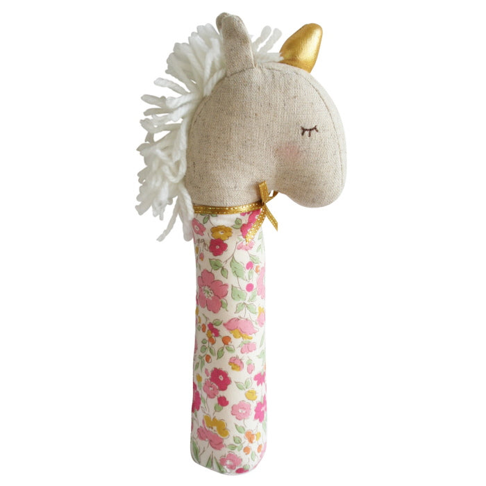 Alimrose | Yvette Unicorn Squeaker | Rose Garden at Milk Tooth