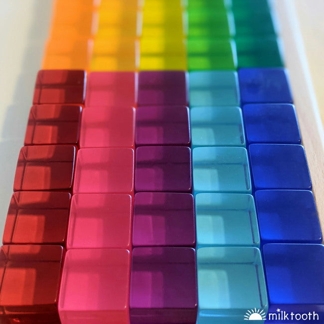 Bauspiel | Lucite Cubes | 50 Blocks