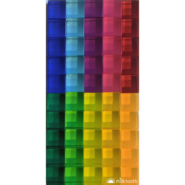 Bauspiel | Lucite Cubes | 50 Blocks