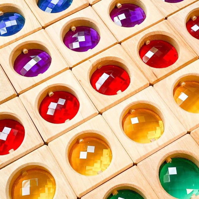 Bauspiel | Windows | 25 Blocks with Tray at Milk Tooth