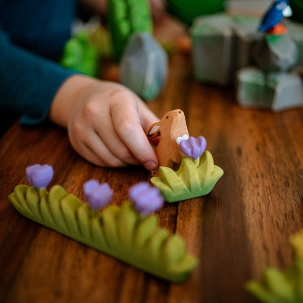 Bumbu Toys | Small Grass with Purple Flower at Milk Tooth