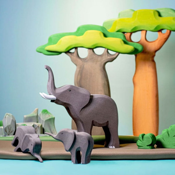 Bumbu Toys | Elephant Calf wooden toy at Milk Tooth