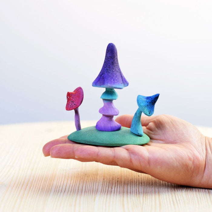 Bumbu Toys | Fairy Mushrooms wooden toy at Milk Tooth