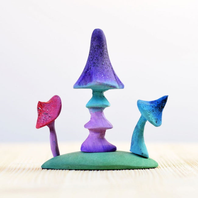 Bumbu Toys | Fairy Mushrooms wooden toy at Milk Tooth