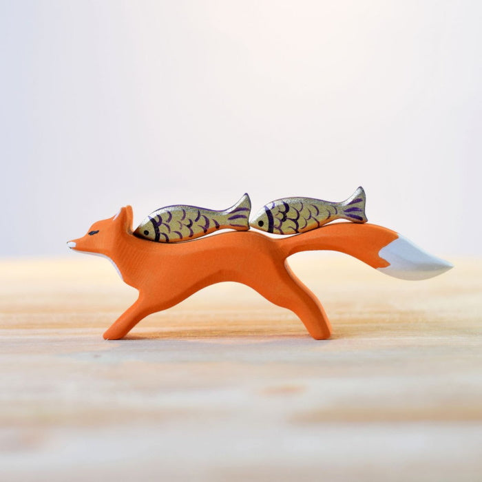 Bumbu Toys | Fox Running wooden toy at Milk Tooth