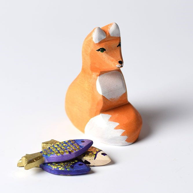 Bumbu Toys | Fox Sitting wooden toy at Milk Tooth
