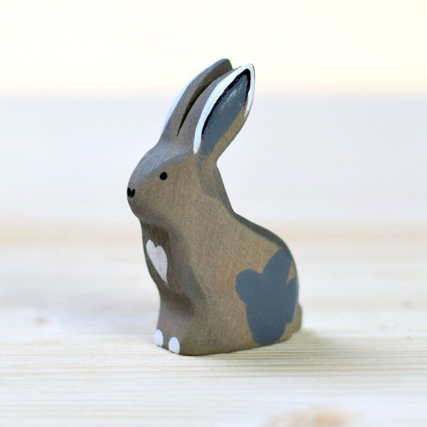 Bumbu Toys | Grey Rabbit Sitting at Milk Tooth