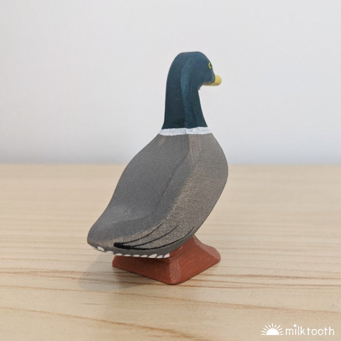 Bumbu Toys | Mallard Duck Tall wooden toy at Milk Tooth