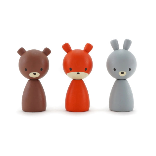 CLiCQUES | Magnetic Wooden Toys | Fauna | Robert Ginger Bunji bear fox rabbit
