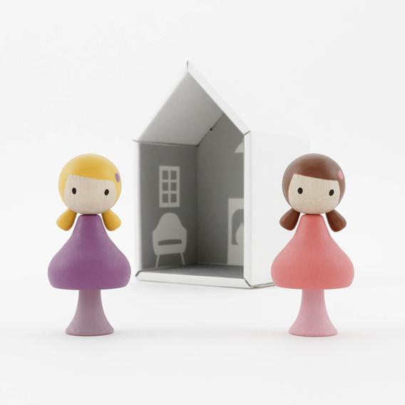 CLiCQUES | Magnetic Wooden Toy People | Lucy &amp; Maggie