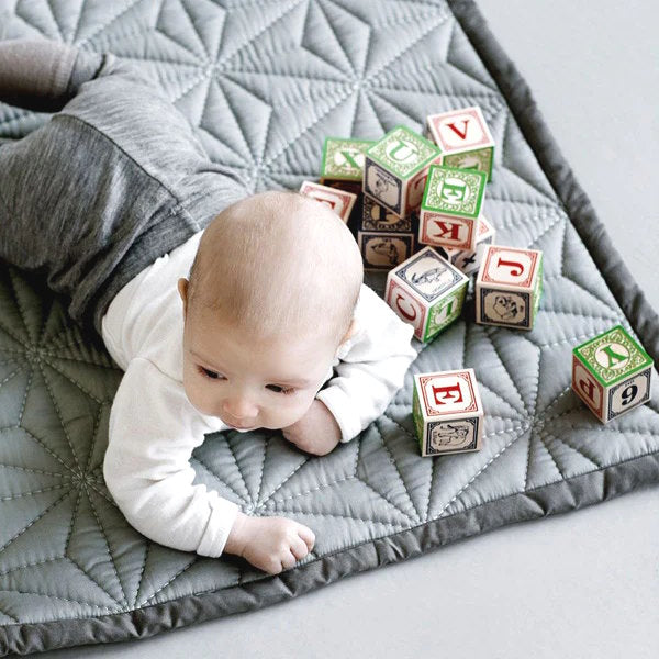 Cam Cam | Baby Quilt Grey Signature at Milk Tooth