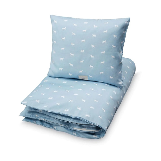 Cam Cam | Single Quilt Set Dusty Blue Horse at Milk Tooth