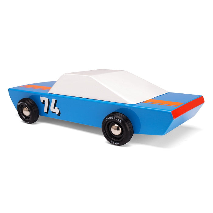 Candylab | Blu 74 wooden toy racing car at Milk Tooth