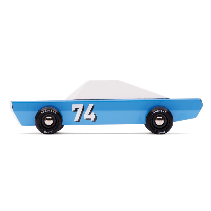 Candylab | Blu 74 wooden toy racing car at Milk Tooth