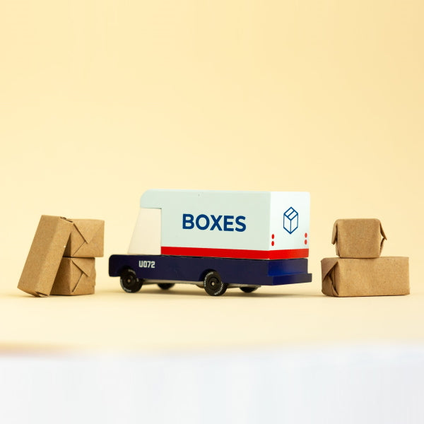 Candylab | Mail Van wooden toy delivery truck at Milk Tooth