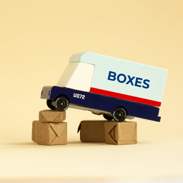 Candylab | Mail Van wooden toy delivery truck at Milk Tooth