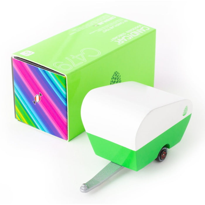 Candylab | Pinecone Camper wooden toy caravan at Milk Tooth