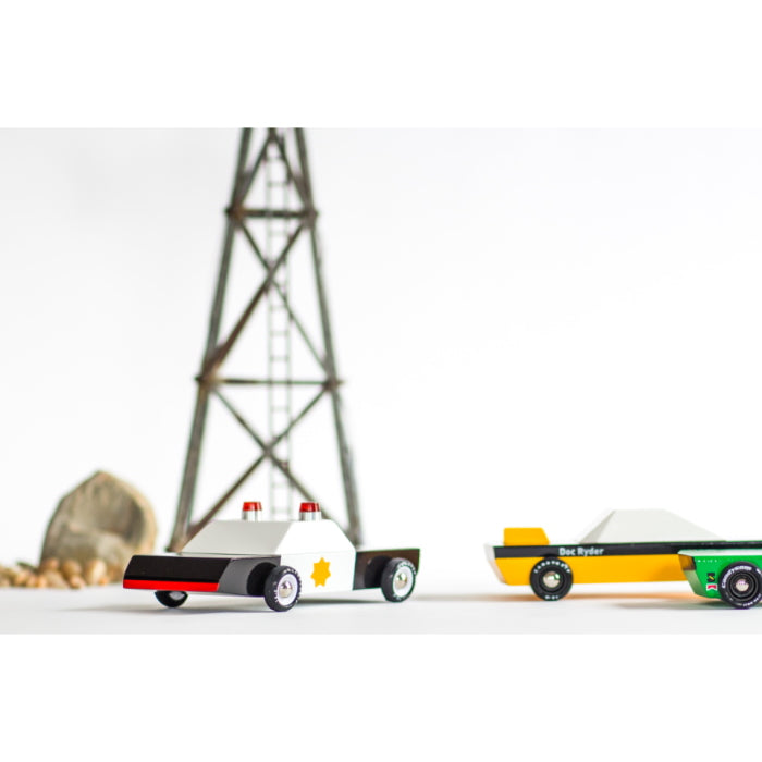 Candylab | Police Cruiser wooden toy car at Milk Tooth