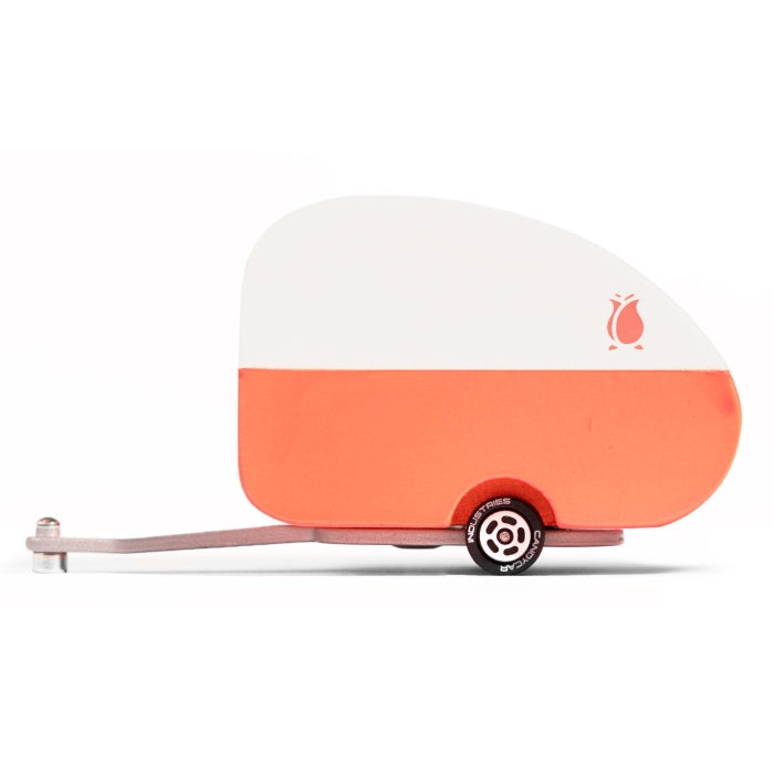 Candylab | Rosebud Camper wooden toy caravan at Milk Tooth