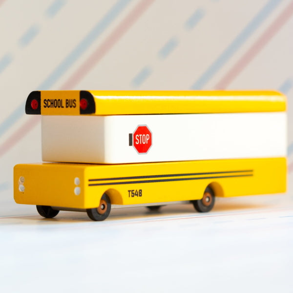Candylab | School Bus wooden toy vehicle at Milk Tooth