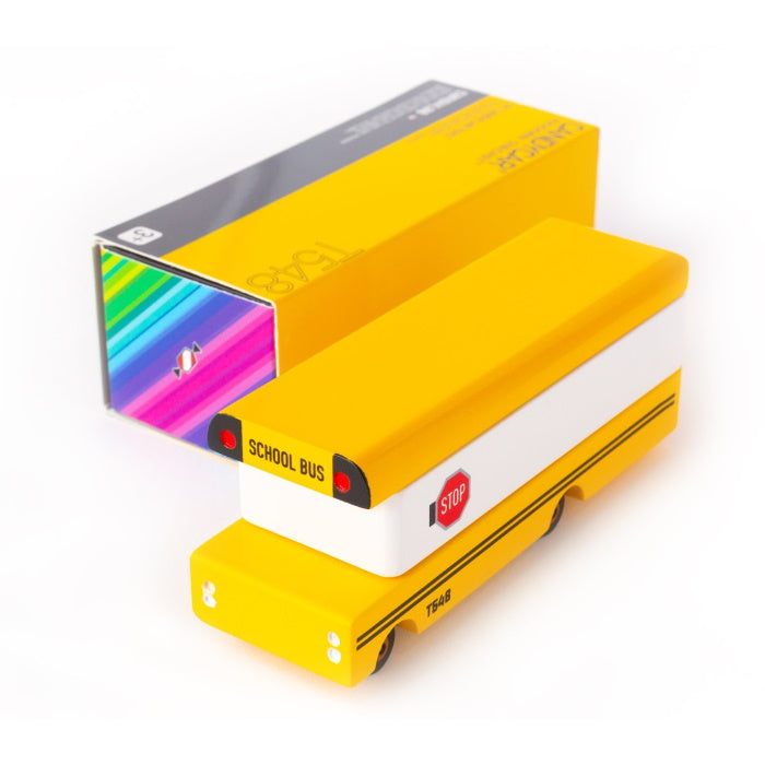 Candylab | School Bus wooden toy vehicle at Milk Tooth