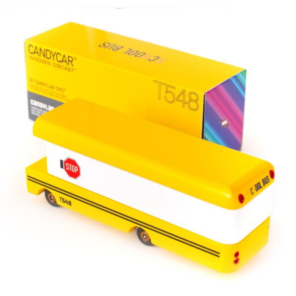 Candylab | School Bus wooden toy vehicle at Milk Tooth