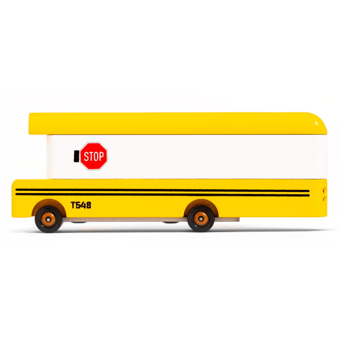 Candylab | School Bus wooden toy vehicle at Milk Tooth