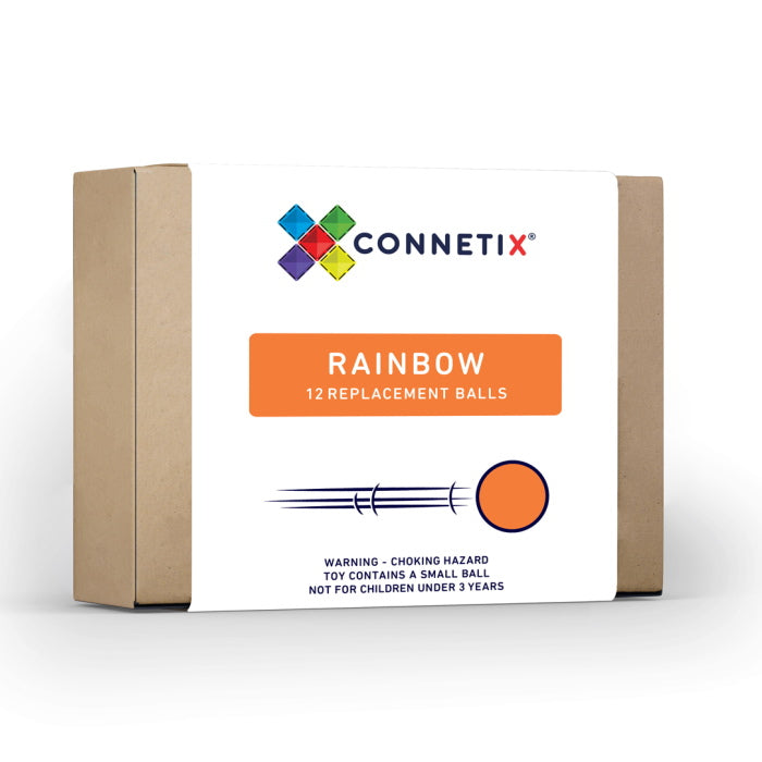 Connetix Tiles | 12 Piece Rainbow Replacement Balls