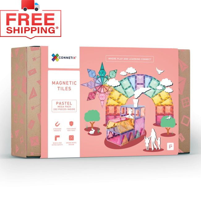 Connetix Pastel Mega Pack ships for free in Australia* at Milk Tooth