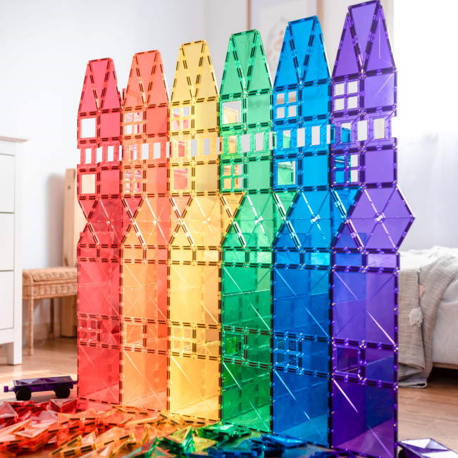 Connetix Tiles 212 Piece Rainbow Mega Pack at Milk Tooth