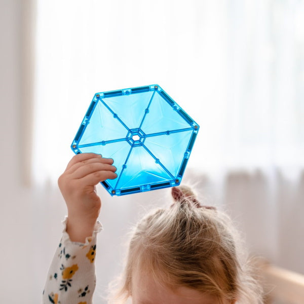 Connetix Tiles | 30 Piece Rainbow Geometry Pack hexagon