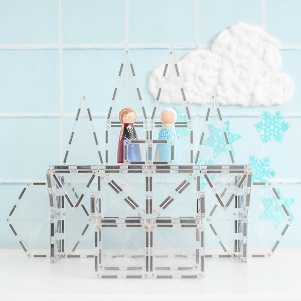 Connetix Tiles | 34 Piece Clear Pack at Milk Tooth