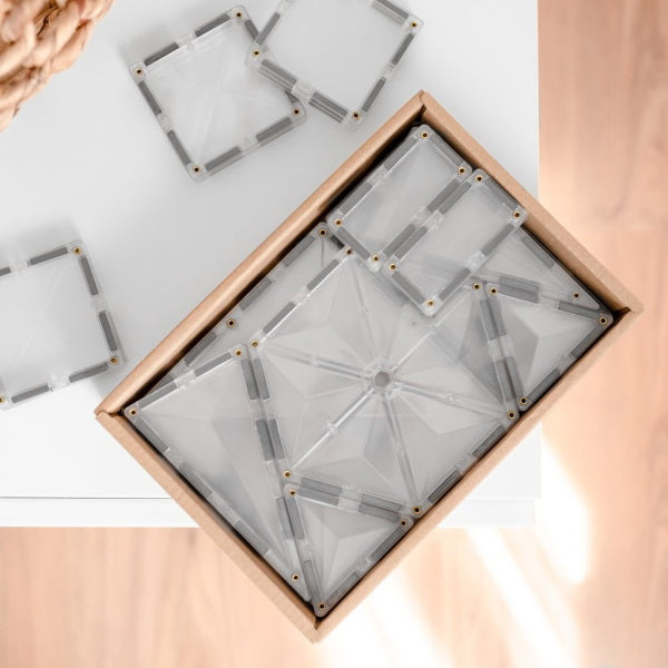 Connetix Magnetic Tiles | 34 Piece Clear Pack at Milk Tooth