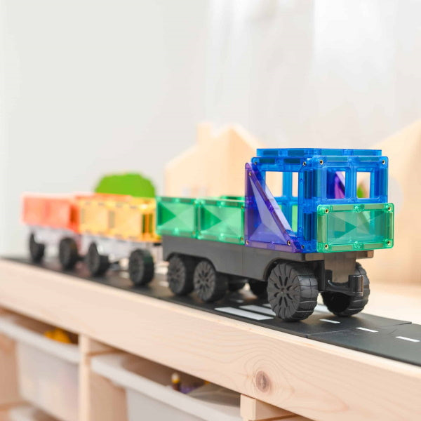 Connetix Tiles | 50 Piece Rainbow Transport Pack at Milk Tooth