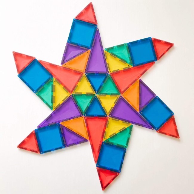 Connetix Tiles | Magnetic Building Tiles | 62 Piece Set