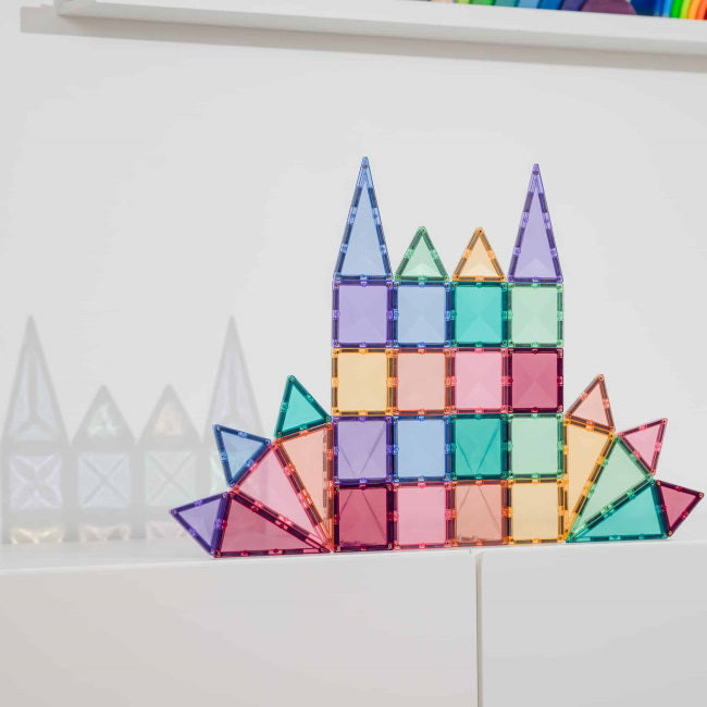 Connetix Tiles | 32 Piece Pastel Mini Pack at Milk Tooth