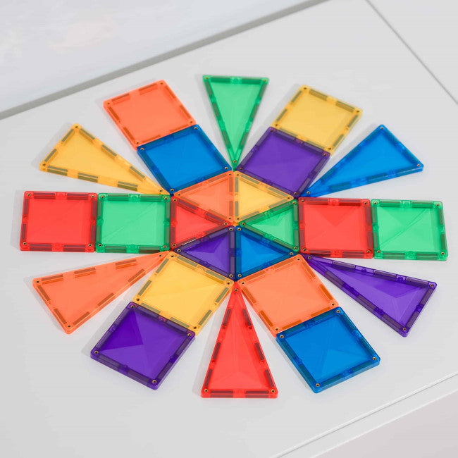 Connetix Tiles | 24 Piece Rainbow Mini Pack at Milk Tooth