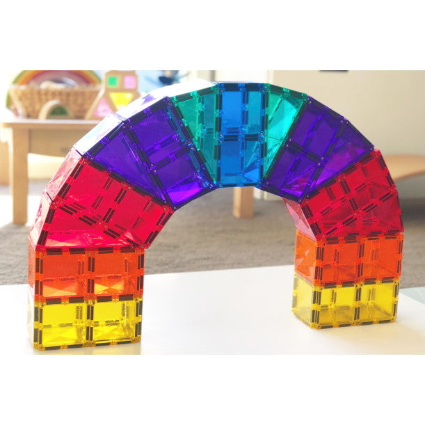 Connetix magnetic building tiles at Milk Tooth rainbow