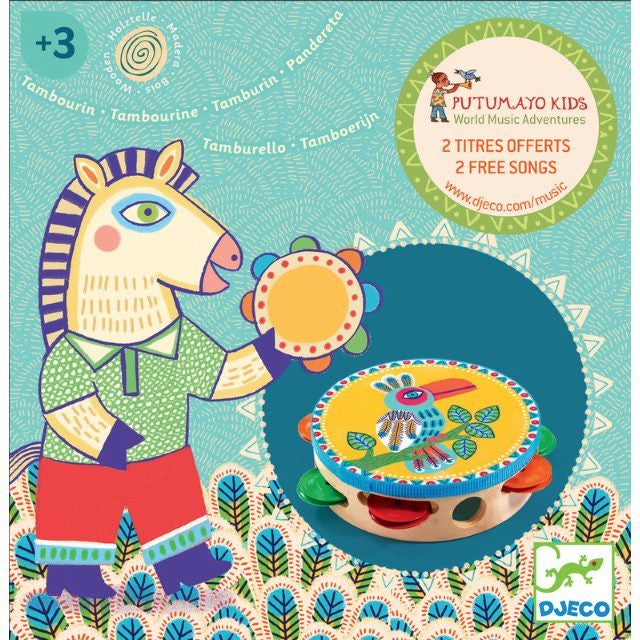 Djeco | Animambo Musical Instrument | Tambourine | Milk Tooth