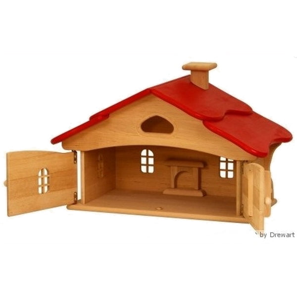 Drewart | Witch's House Red Roof | Wooden Doll House at Milk Tooth
