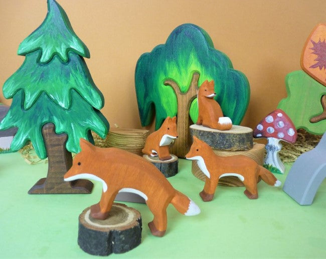 Forest Melody wooden animal toy | fox family